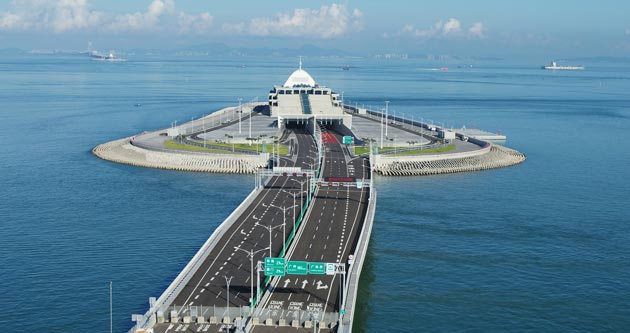 Hong kong Zhuhai Macau bridge tunnel