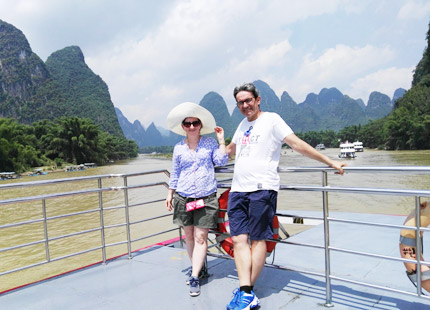Customer Taking Li River Cruise