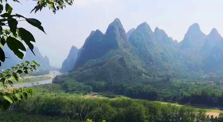 paysage au bord de la rivière Li