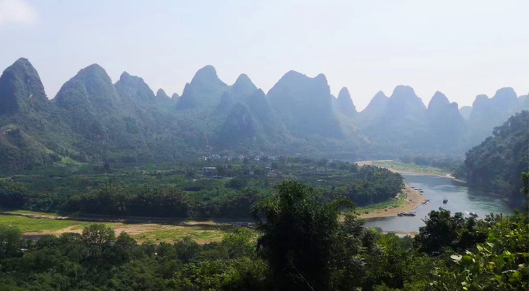 paysage au bord de la rivière Li