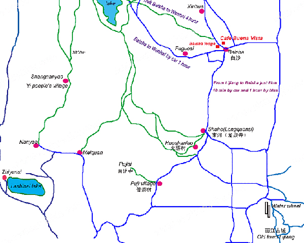 carte touristique de Lijiang