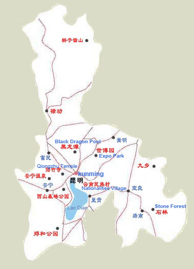 carte de Kunming