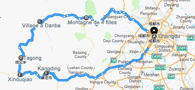 Voyage du Sichuan avec le service de location de voiture en 6 jours 