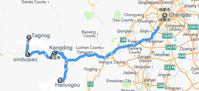 le voyage Chengdu, Vallée de Hailuogou, Kangding, Xinduqiao, Tagong, et Chengdu en 6 jours
