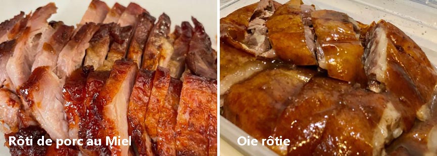 Rôti de Porc au Miel et Oie rôtie