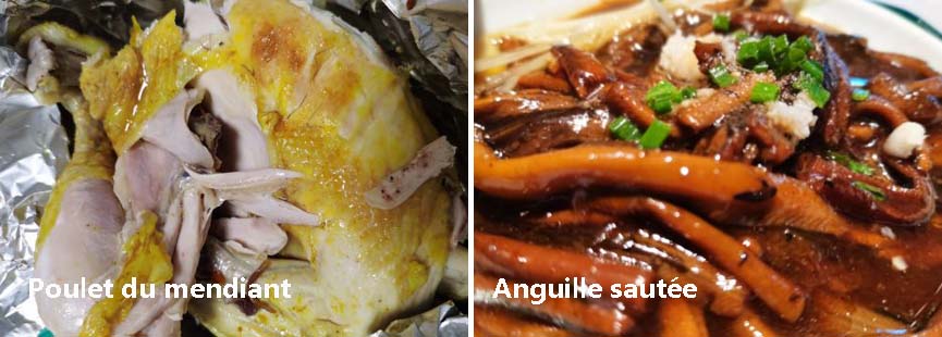 Poulet du mendiant et Anguille sautée