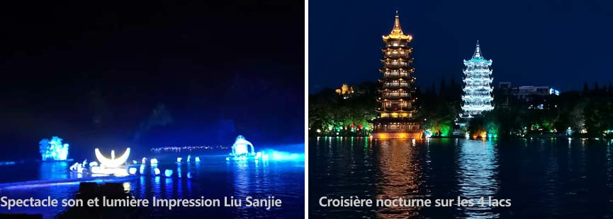 Spectacle son et lumière Impression Liu Sanjie et Croisière nocturne sur les 4 lacs