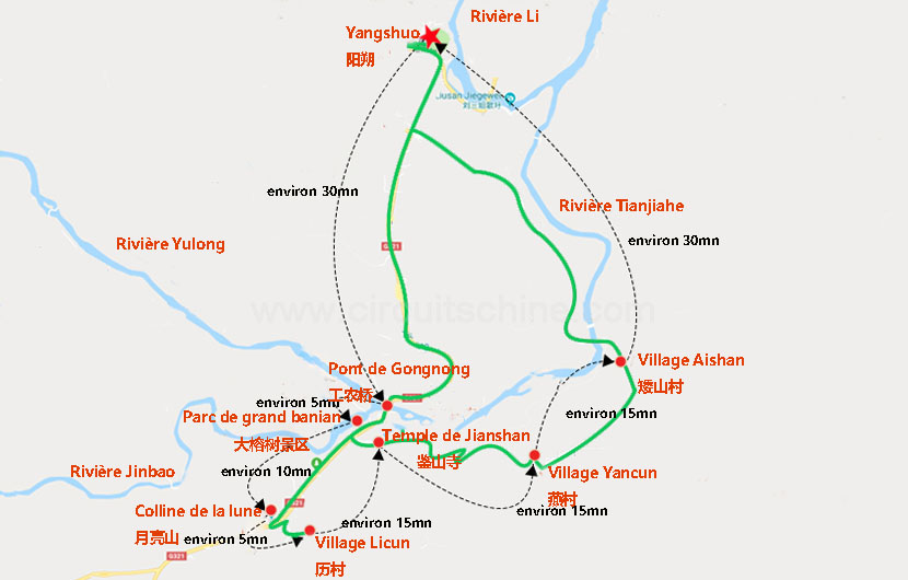 ruta de paseo en bici