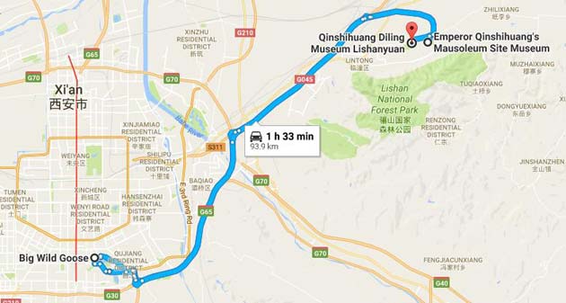 carte de location de voiture à Xian