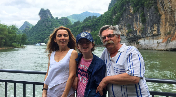 Clients on the Li River Cruise