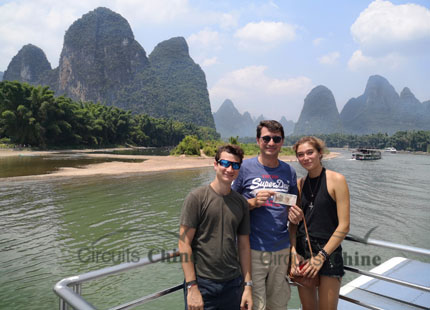 clients on Li River Cruise