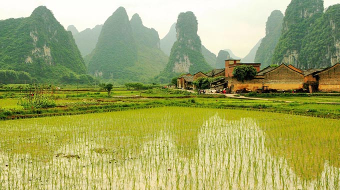 village in suburb Guilin