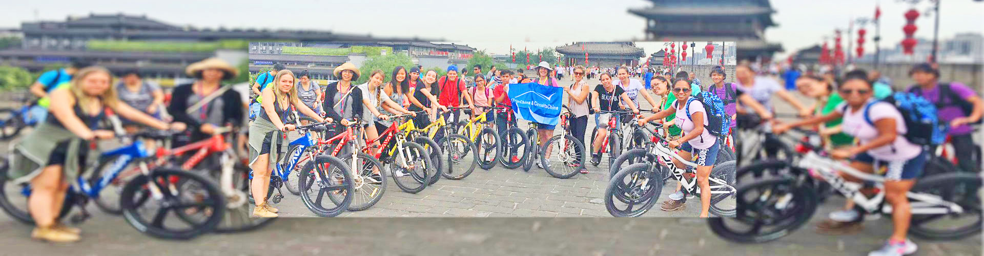 Our group on the Ancient Wall of Xian