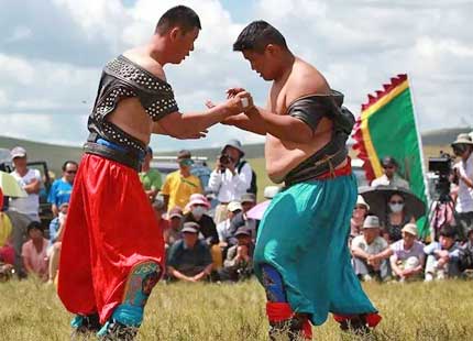 Mongolia Naadam Festival Wrestling