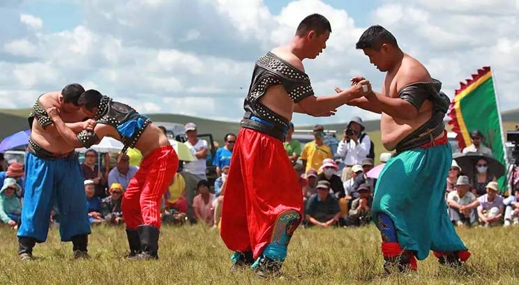 Naadam Festival wrestling