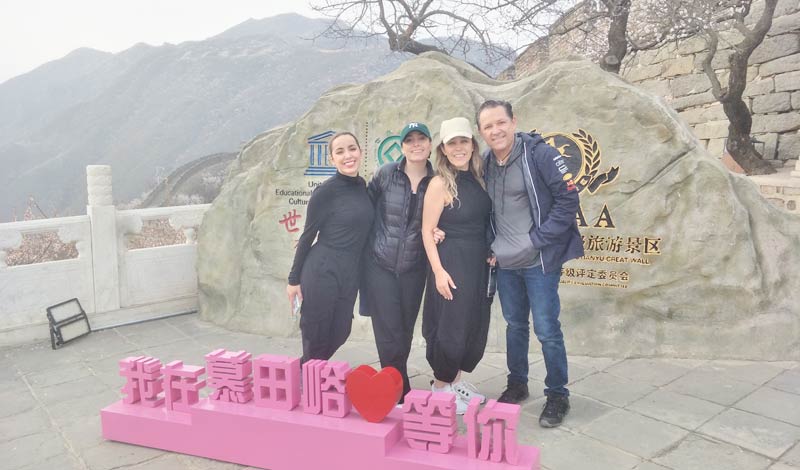 Family from Mexico at Mutianyu  on Apr 1st 2023