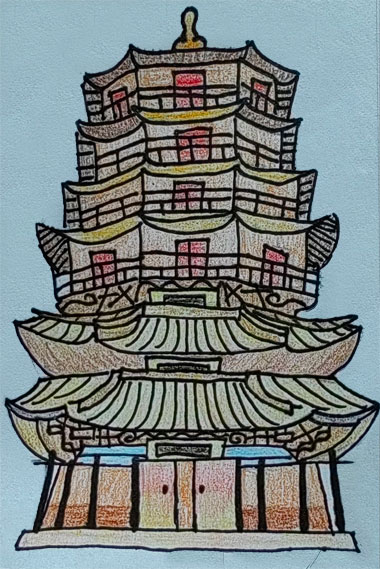 Yingxian Pagoda Drawing