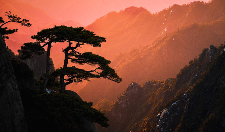 Sunset Yellow Mountain